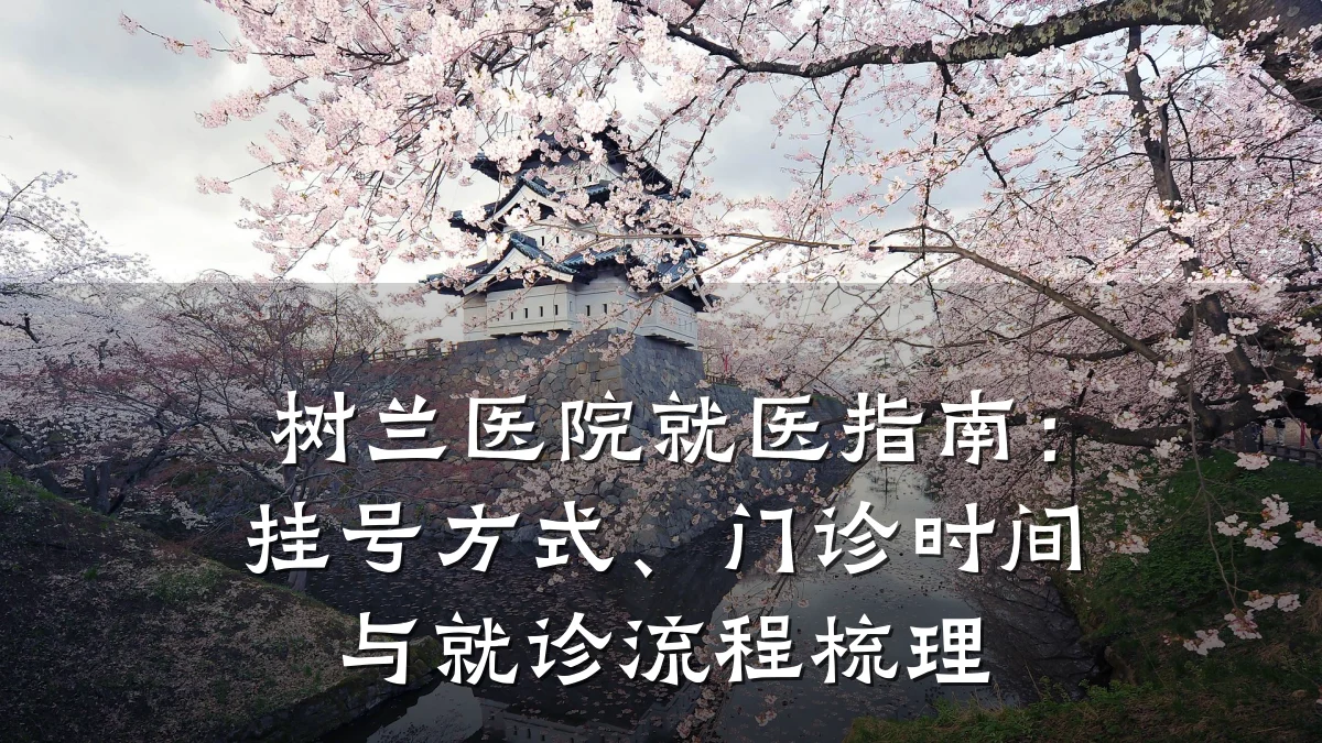 树兰医院就医指南：挂号方式、门诊时间与就诊流程梳理