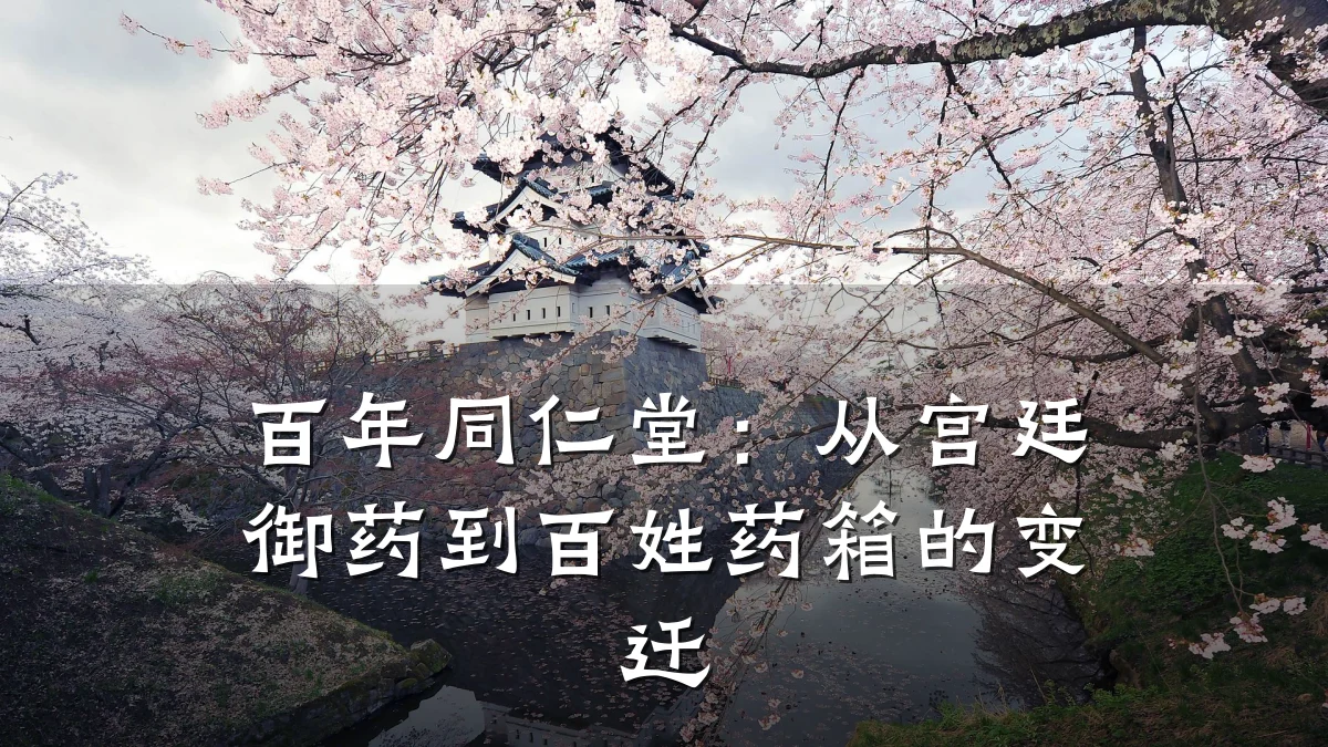 百年同仁堂:从宫廷御药到百姓药箱的变迁