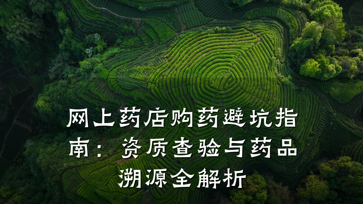 网上药店购药避坑指南:资质查验与药品溯源全解析