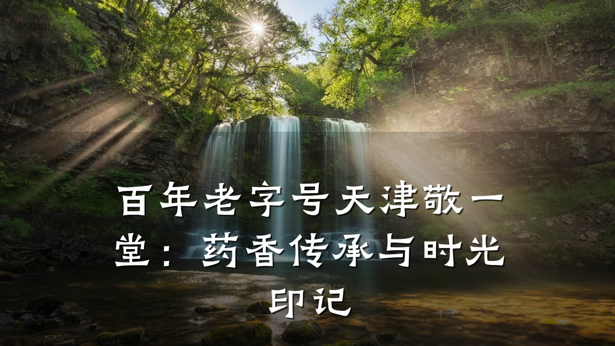 百年老字号天津敬一堂：药香传承与时光印记