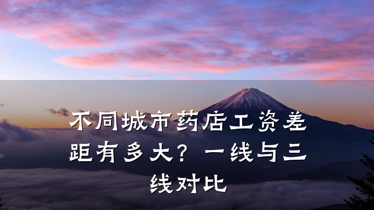不同城市药店工资差距有多大？一线与三线对比