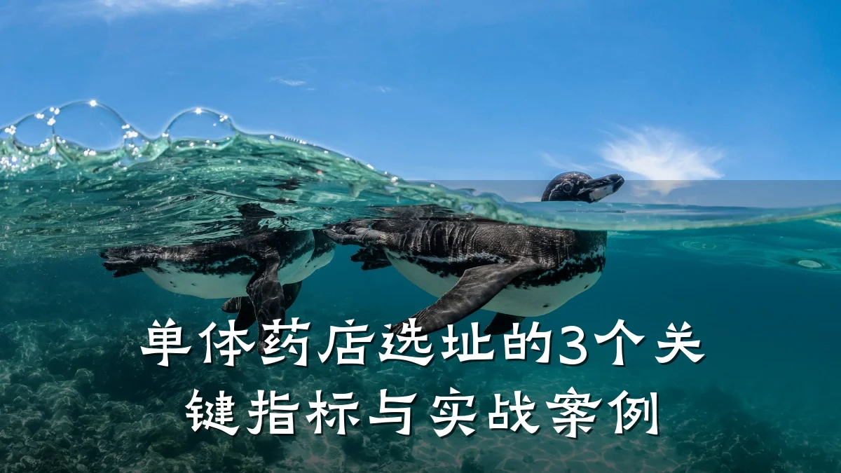单体药店选址的3个关键指标与实战案例