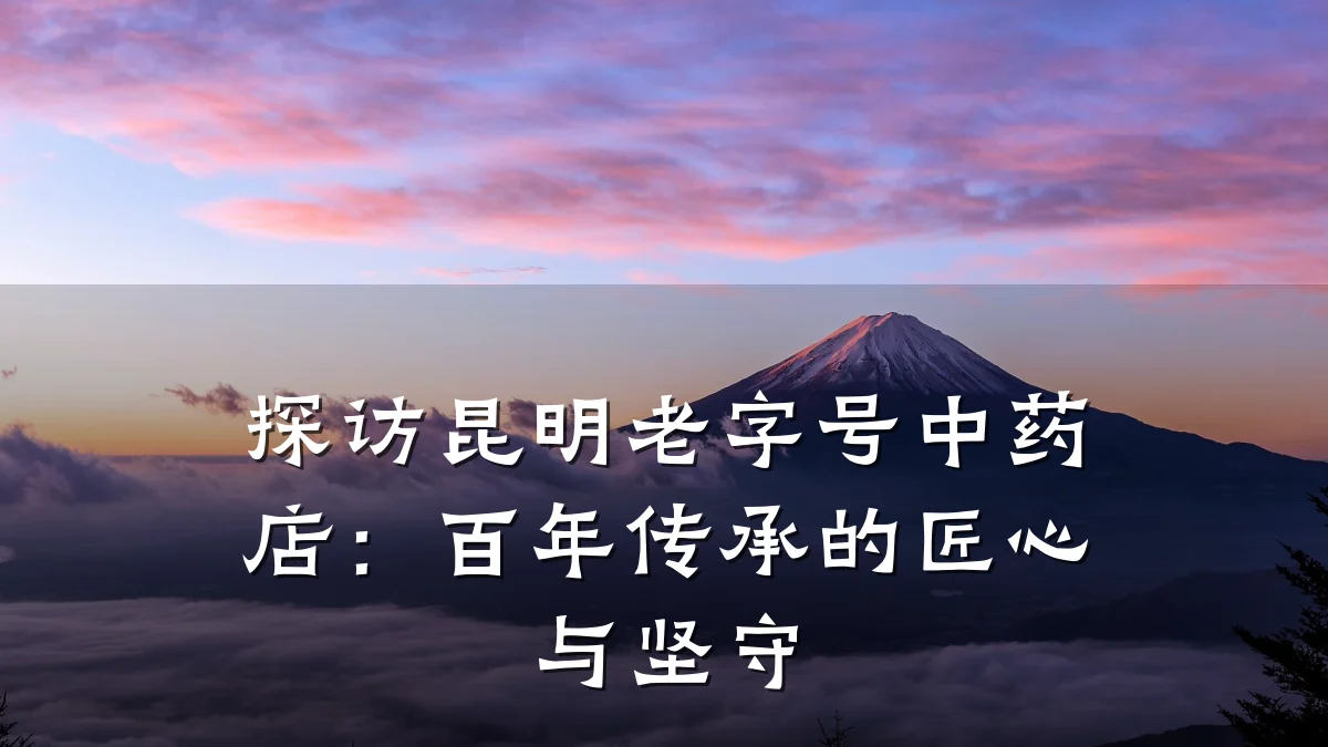 探访昆明老字号中药店:百年传承的匠心与坚守