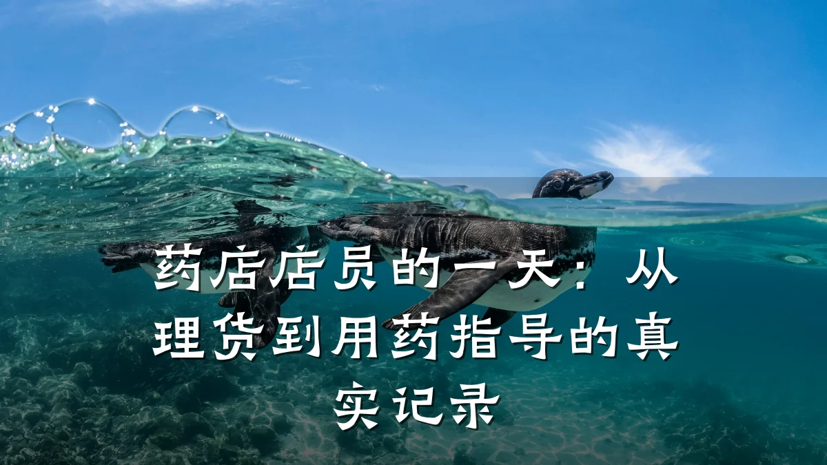 药店店员的一天:从理货到用药指导的真实记录