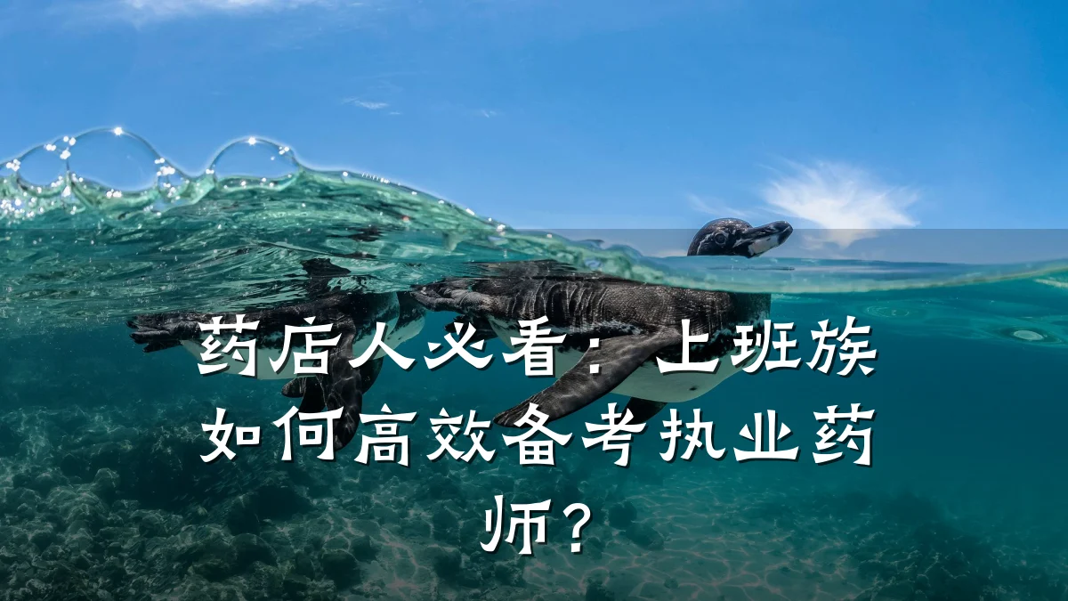 药店人必看:上班族如何高效备考执业药师?
