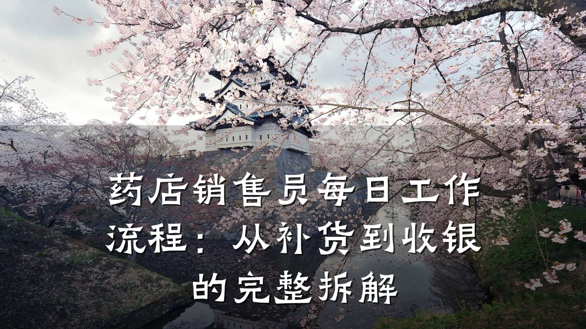 药店销售员每日工作流程：从补货到收银的完整拆解