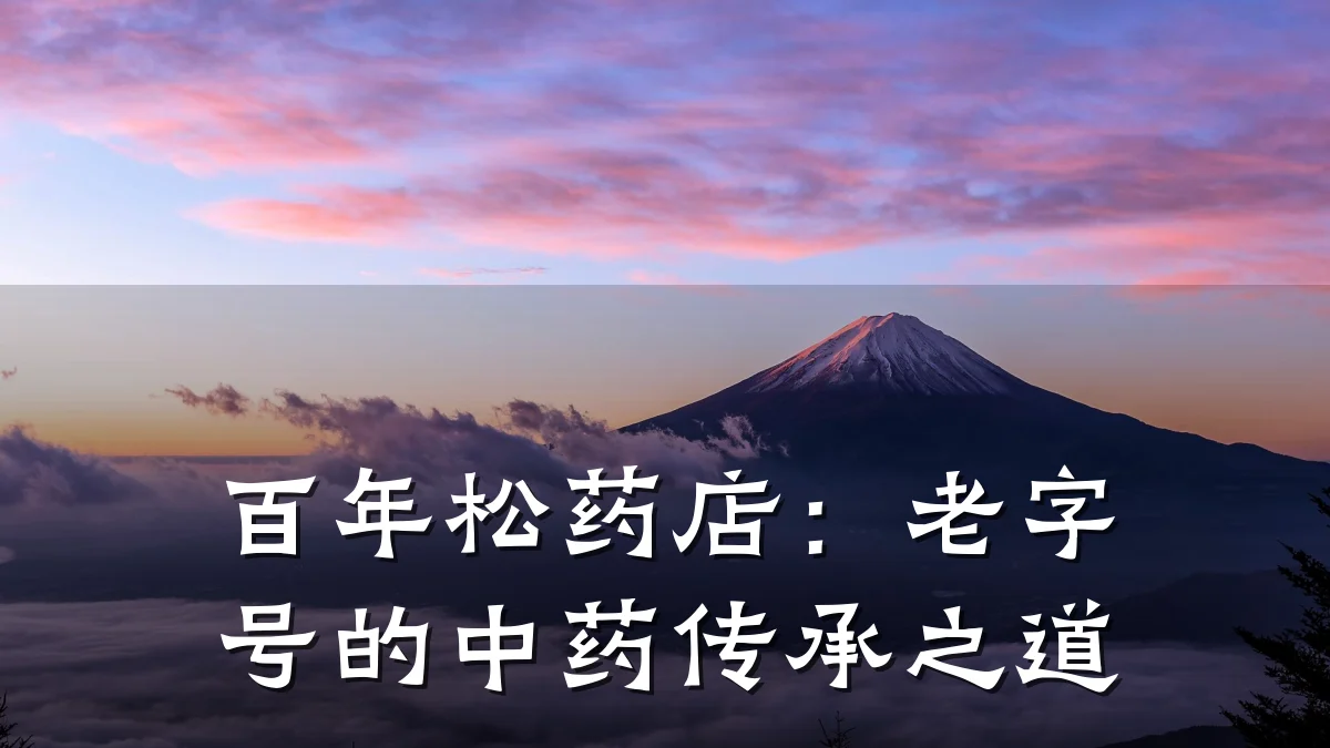 百年松药店:老字号的中药传承之道