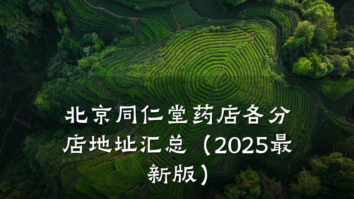北京同仁堂药店各分店地址汇总(2025最新版)