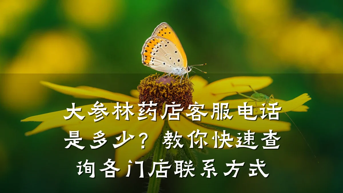 大参林药店客服电话是多少?教你快速查询各门店联系方式