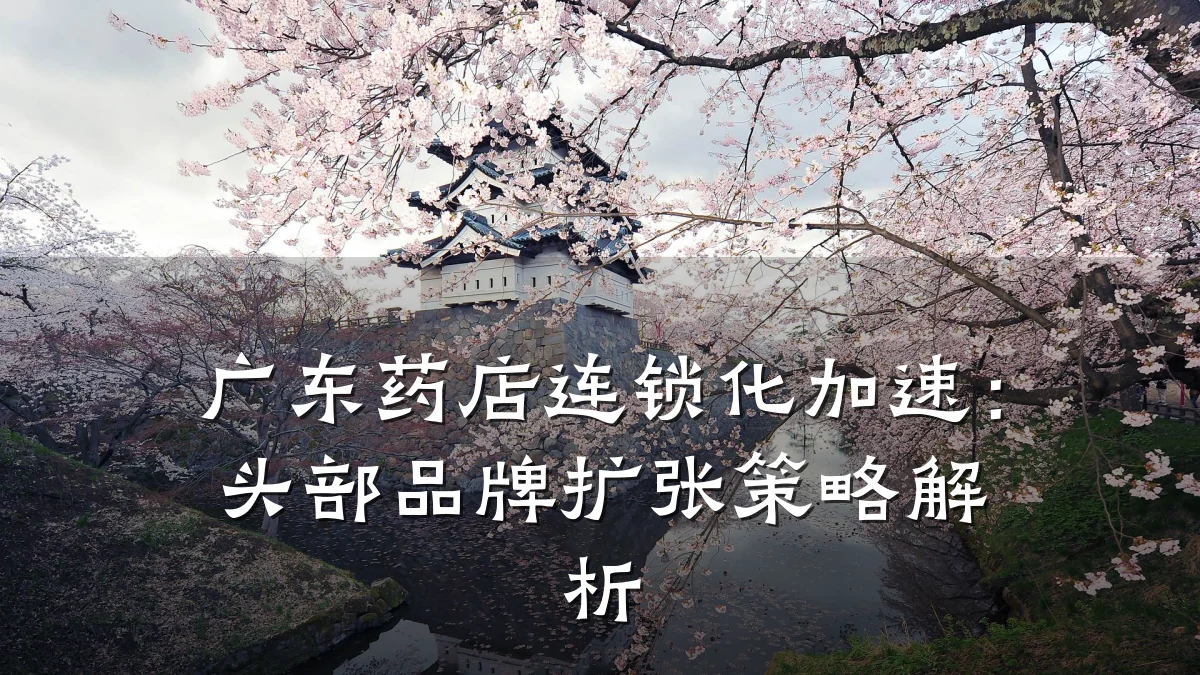 广东药店连锁化加速:头部品牌扩张策略解析