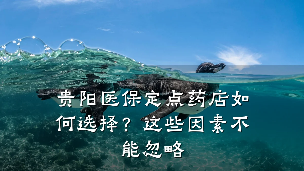 贵阳医保定点药店如何选择?这些因素不能忽略