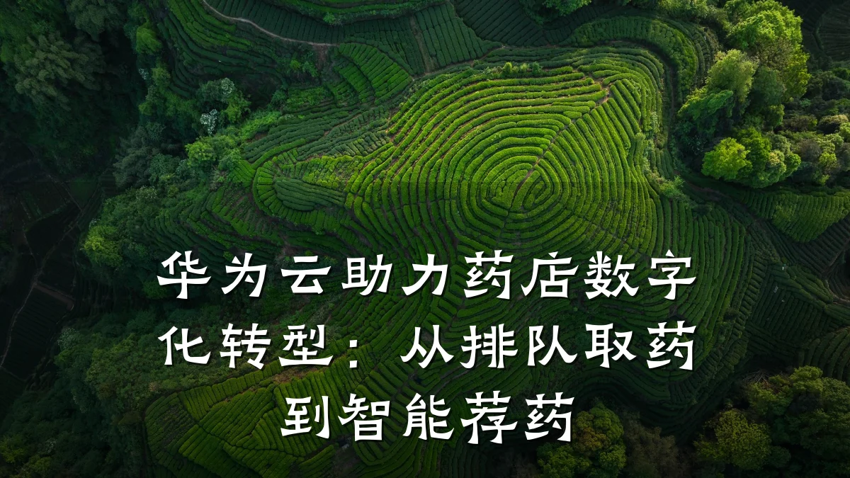 华为云助力药店数字化转型:从排队取药到智能荐药
