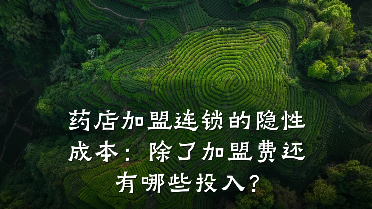药店加盟连锁的隐性成本:除了加盟费还有哪些投入?
