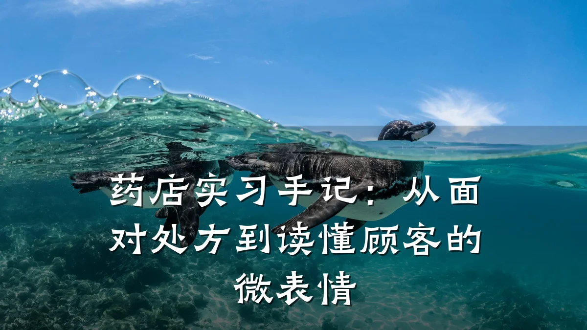药店实习手记:从面对处方到读懂顾客的微表情