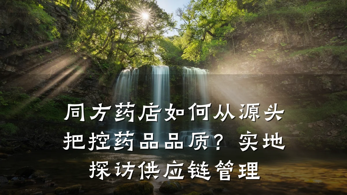 同方药店如何从源头把控药品品质?实地探访供应链管理