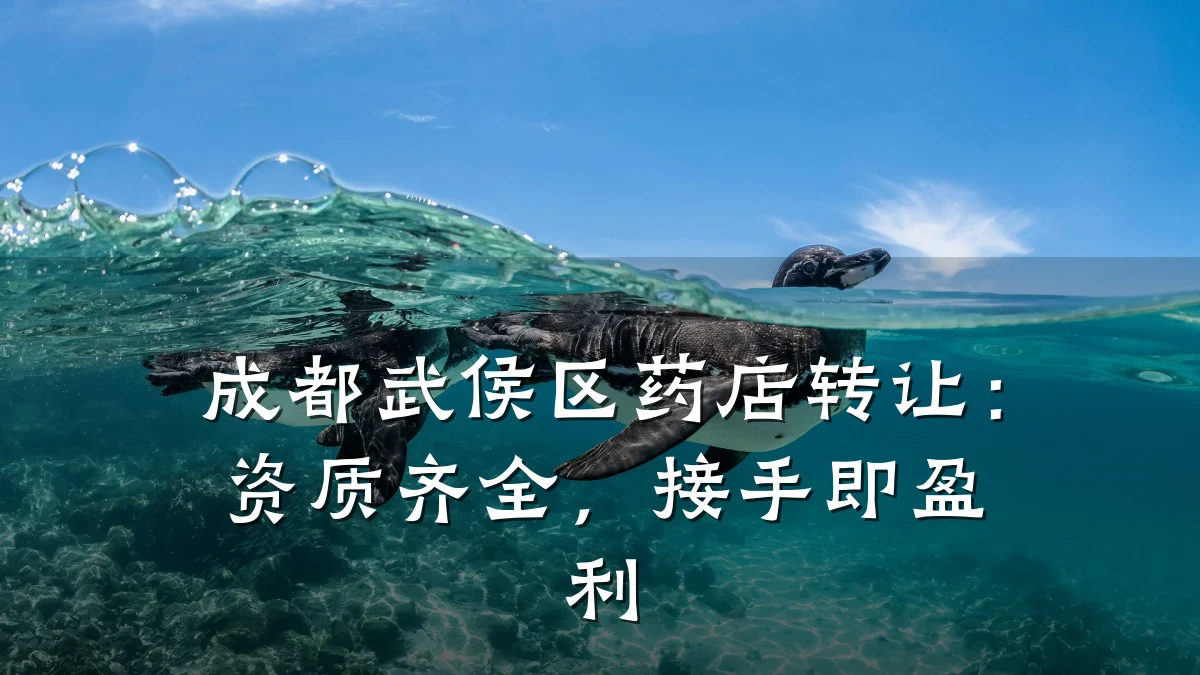 成都武侯区药店转让:资质齐全,接手即盈利