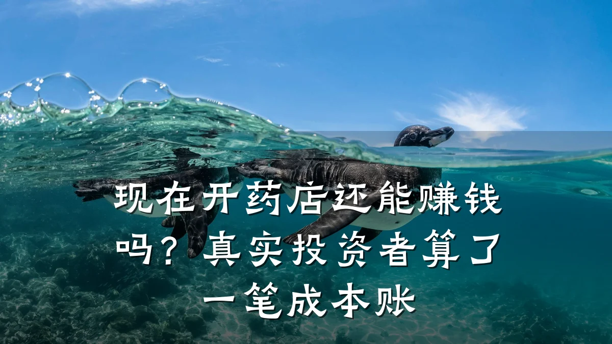 现在开药店还能赚钱吗?真实投资者算了一笔成本账