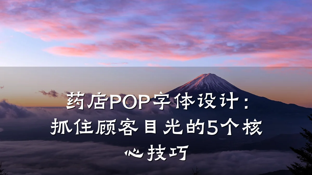 药店POP字体设计:抓住顾客目光的5个核心技巧