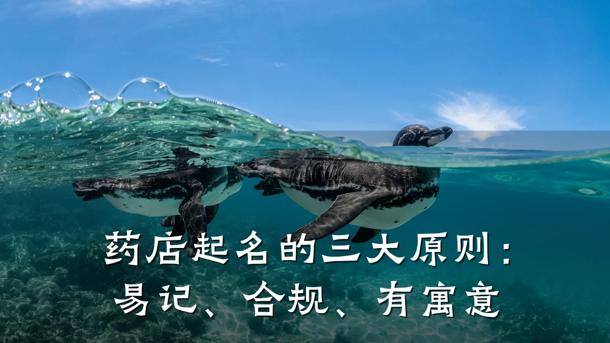 药店起名的三大原则:易记、合规、有寓意
