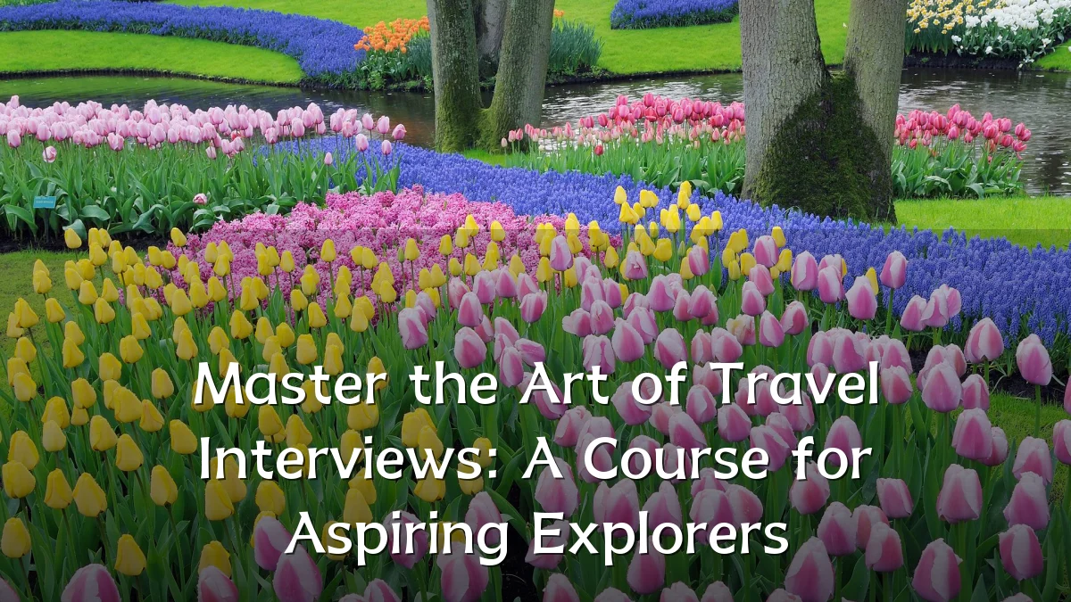 Master the Art of Travel Interviews: A Course for Aspiring Explorers