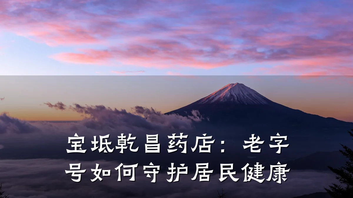 宝坻乾昌药店:老字号如何守护居民健康