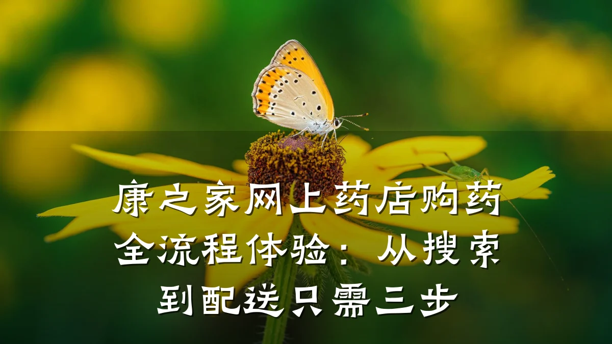 康之家网上药店购药全流程体验:从搜索到配送只需三步
