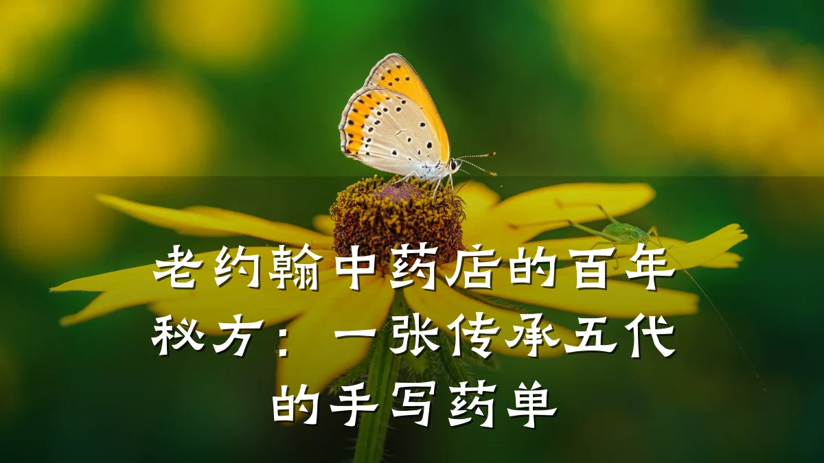 老约翰中药店的百年秘方：一张传承五代的手写药单