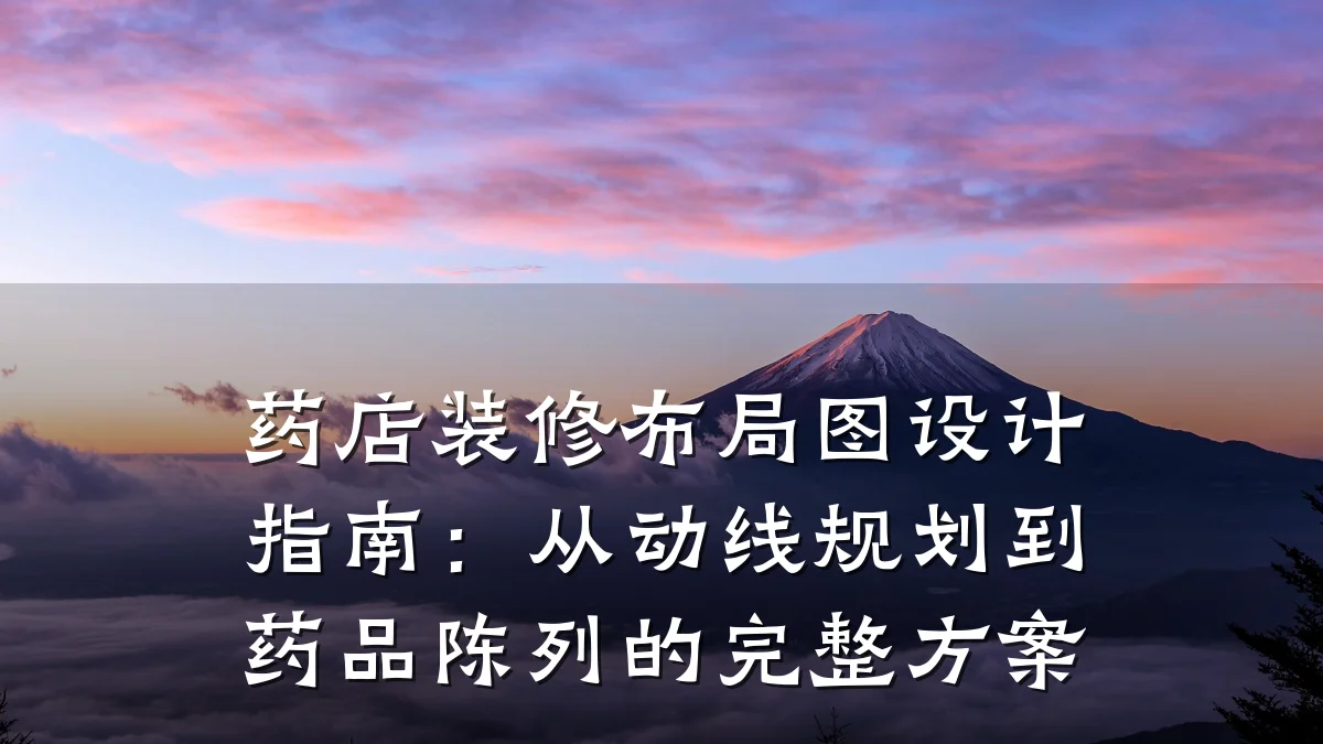 药店装修布局图设计指南:从动线规划到药品陈列的完整方案