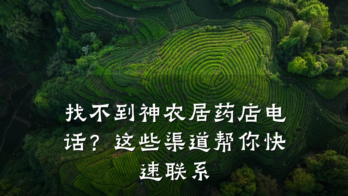找不到神农居药店电话?这些渠道帮你快速联系