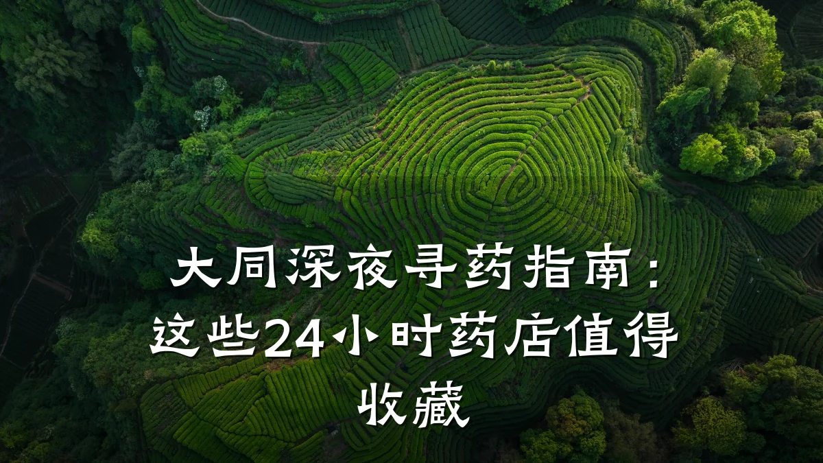 大同深夜寻药指南:这些24小时药店值得收藏