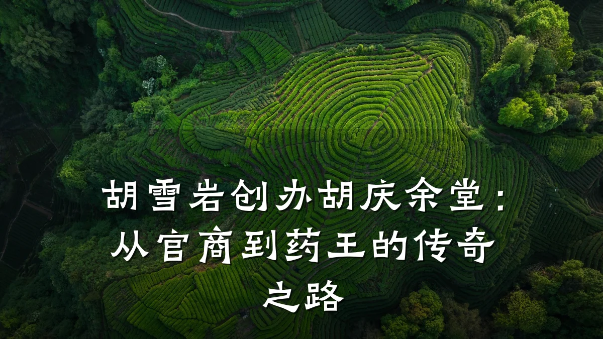 胡雪岩创办胡庆余堂:从官商到药王的传奇之路