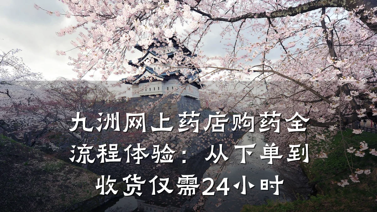 九洲网上药店购药全流程体验:从下单到收货仅需24小时