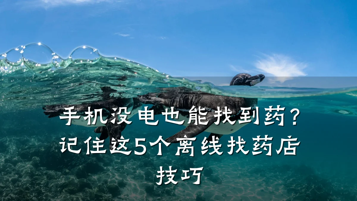 手机没电也能找到药?记住这5个离线找药店技巧