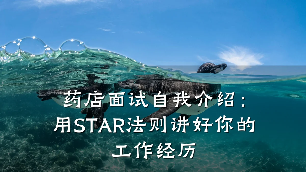 药店面试自我介绍:用STAR法则讲好你的工作经历