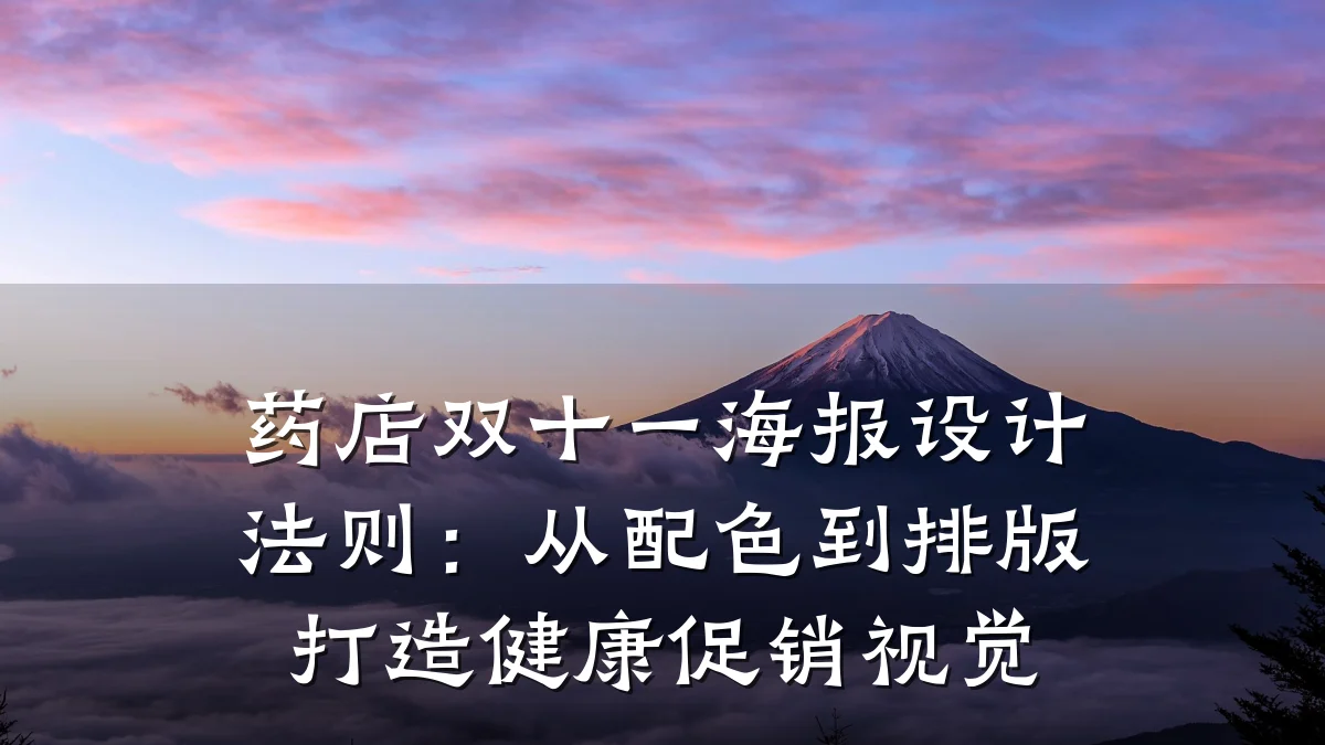 药店双十一海报设计法则：从配色到排版打造健康促销视觉