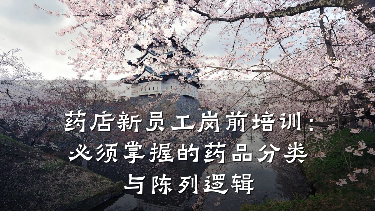 药店新员工岗前培训:必须掌握的药品分类与陈列逻辑