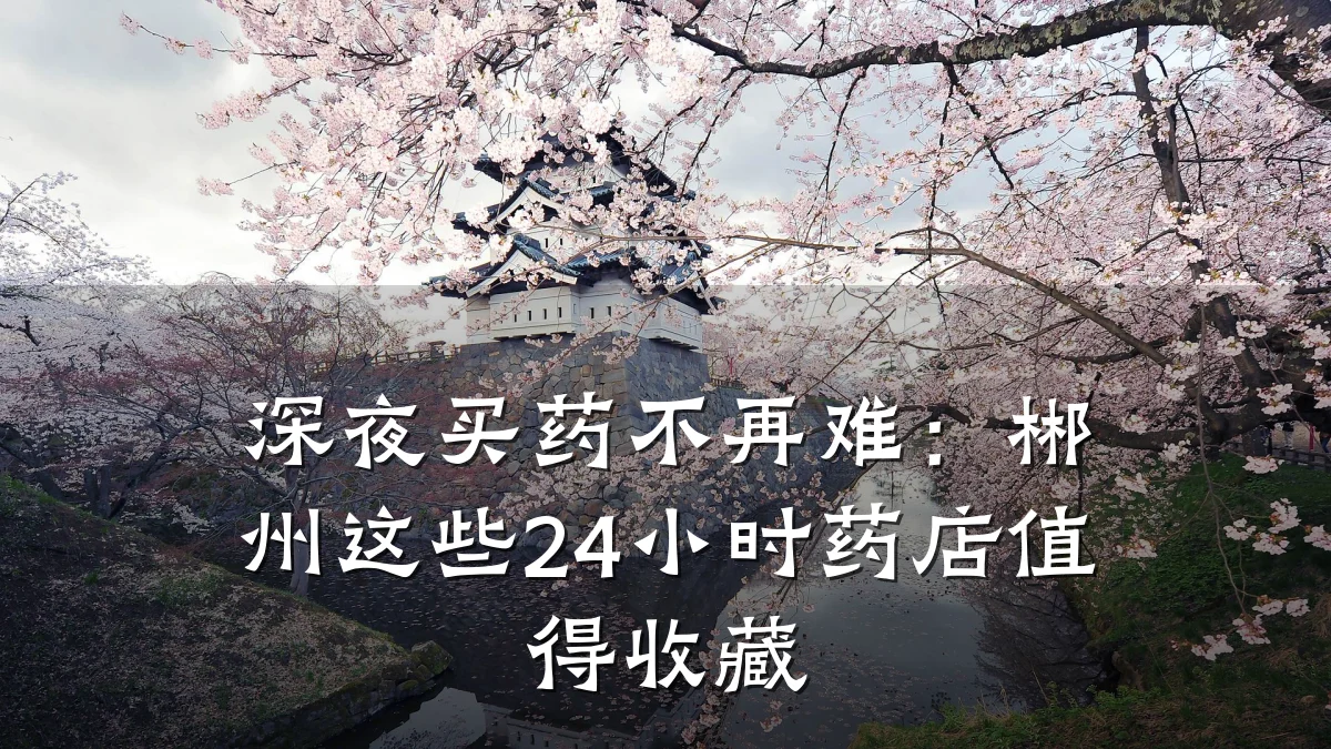 深夜买药不再难:郴州这些24小时药店值得收藏