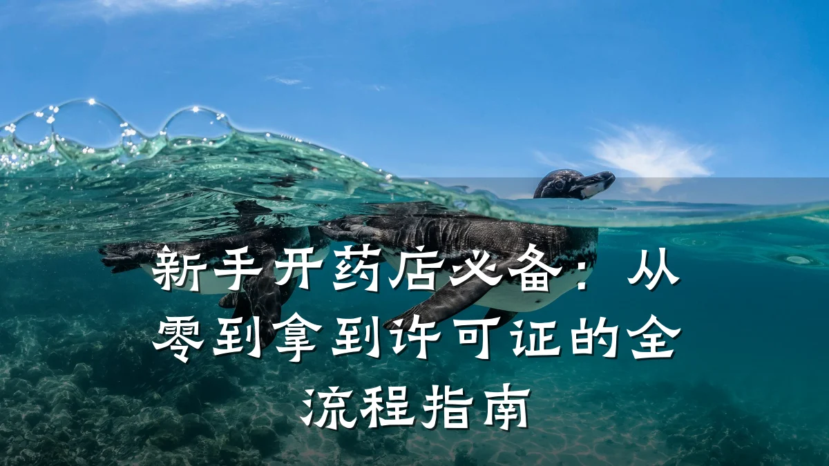 新手开药店必备：从零到拿到许可证的全流程指南