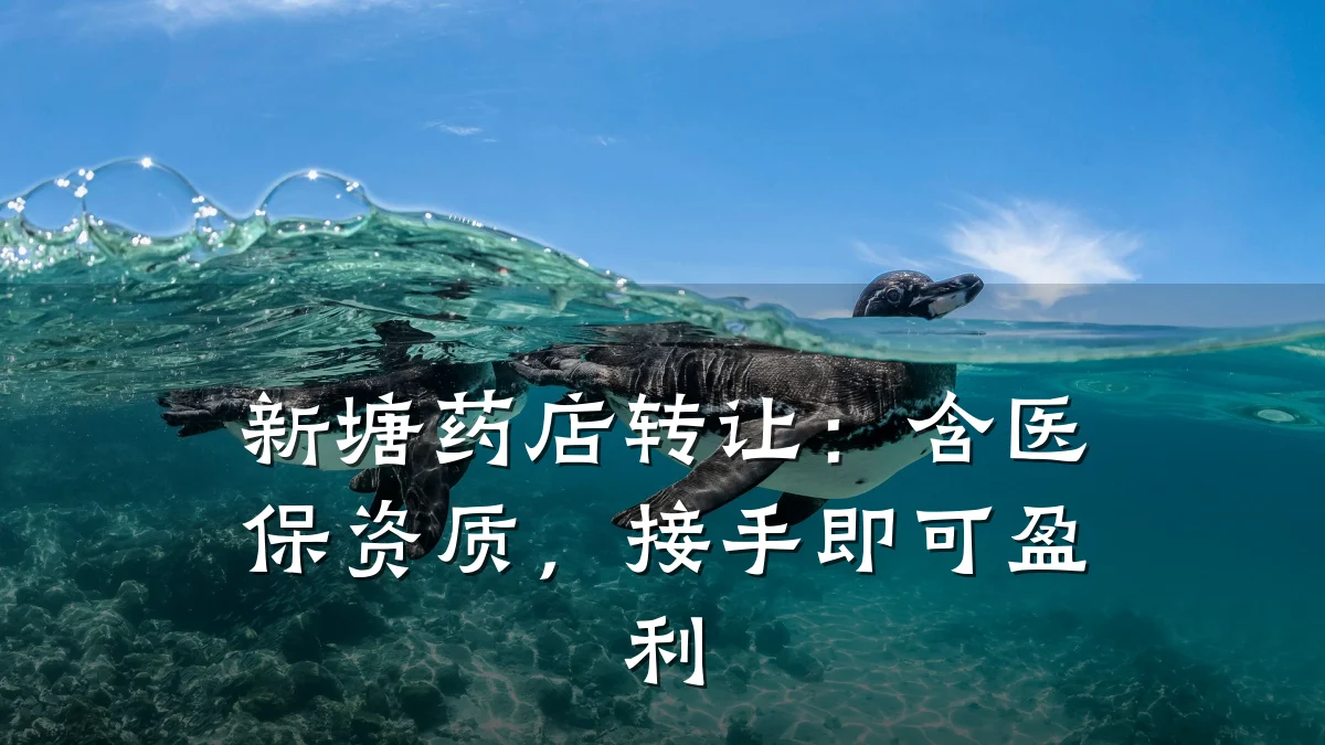 新塘药店转让:含医保资质,接手即可盈利