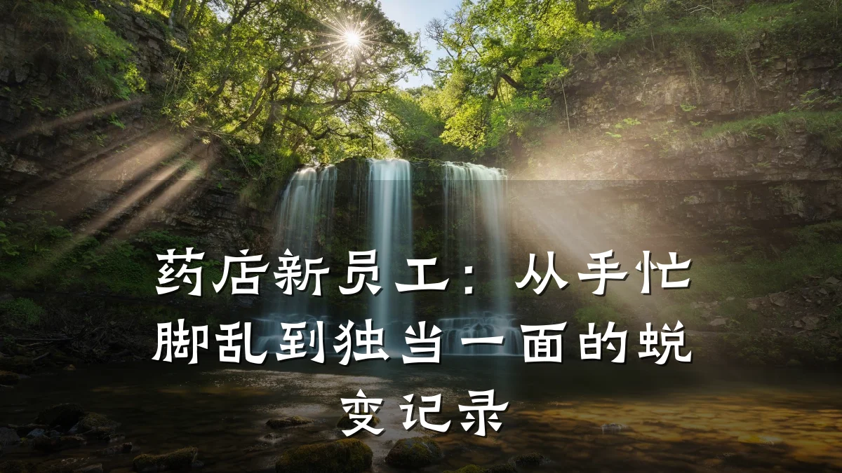药店新员工:从手忙脚乱到独当一面的蜕变记录